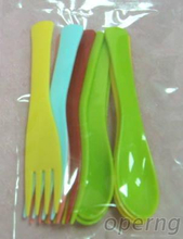 歐朋彩色叉匙組(10入)